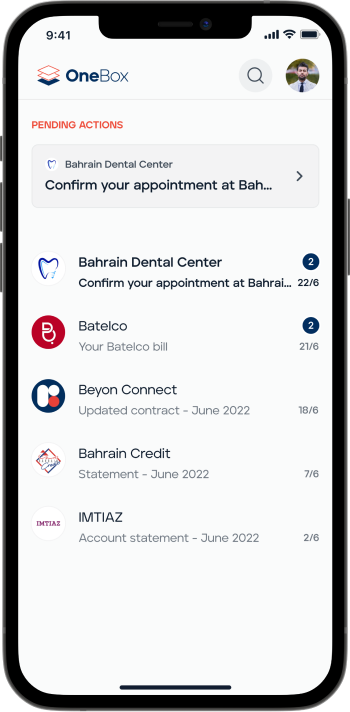 image of the app in a mobile phone
